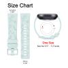 AK Floral Engraved Band Compatible with Fitbit Versa Bands, Soft Sport Replacement Wristbands for Fitbit Versa 2 Smart Watch Women Men (Light Cyan) view 3