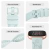 AK Floral Engraved Band Compatible with Fitbit Versa Bands, Soft Sport Replacement Wristbands for Fitbit Versa 2 Smart Watch Women Men (Light Cyan) view 4