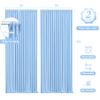 10 x 10 ft Baby Blue Backdrop Curtains with Lights String for Wedding Polyester Photo Background Drapes Wrinkle Free Soft Curtains for Birthday Parties Reception Baby Shower Ceremony-5 x 10ft x 2P view 3