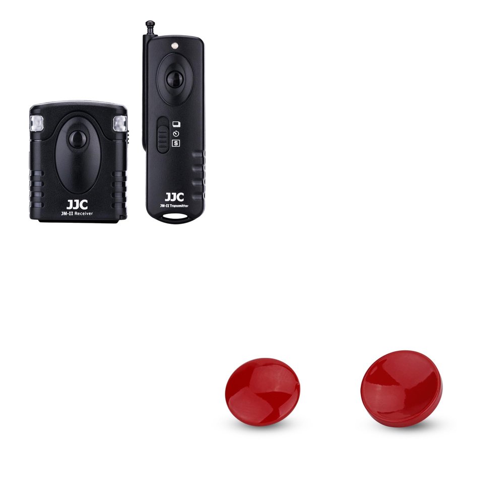 JJC Wireless Remote Shutter Release & 2-Pack Soft Shutter Release Button for Fujifilm X100VI X100V X100F X100T X-T30 II XT30II X-T30 XT30 X-T20 XT20 X-T4 XT4 X-T3 XT3 X-T2 XT2 X-E3 XE3 Cameras & More