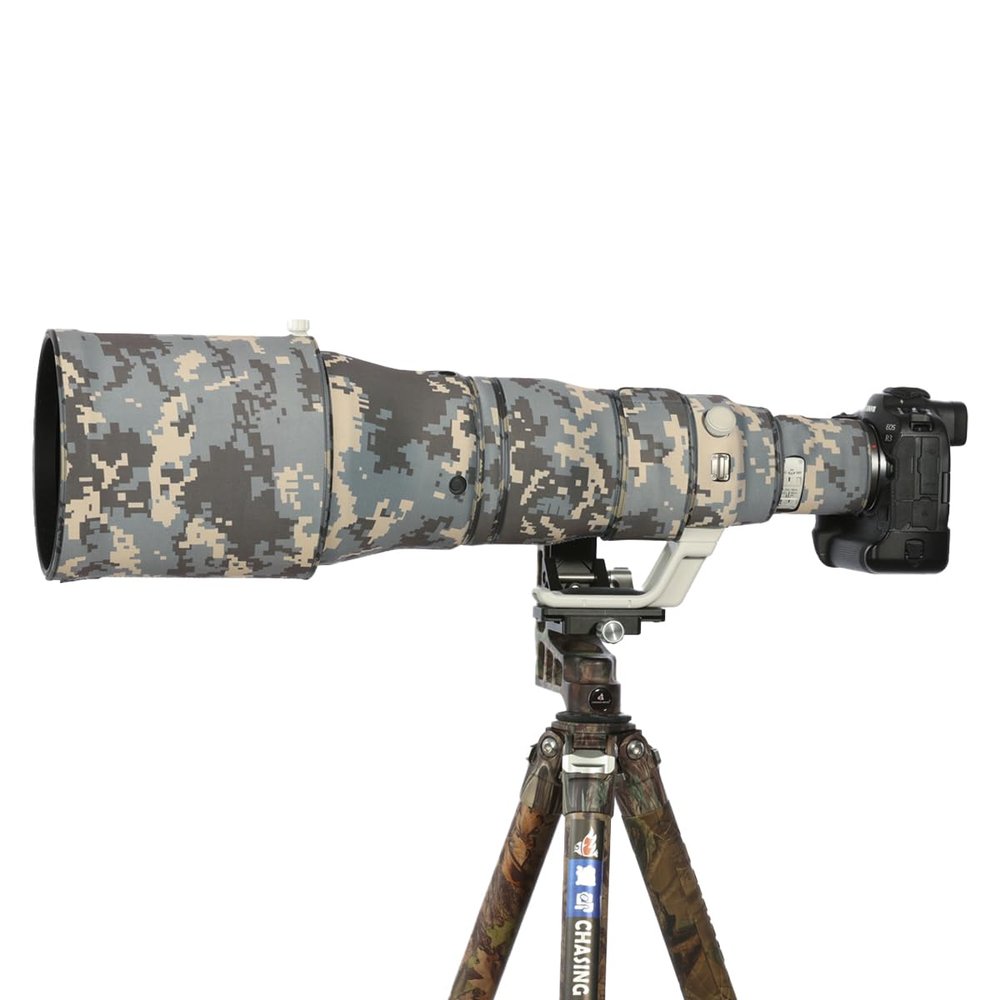 CHASING BIRDS Lens Camouflage Waterproof Coat for Canon RF 600mm F4 L is USM Rainproof Lens Protective Cover Version IV (Digital Camouflage, with Extender RF 1.4X)