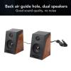 Denash PC Speakers, Low Distortion Wooden Color Wired Laptop Speakers,Deep Bass Clear Sound Quality Plug & Play Computer Speakers for PC Phone Laptop view 3