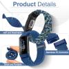 Acortjl Braided Solo Loop Bands Compatible with Fitbit Charge 6/Charge 5, Adjustable Stretchy Nylon Woven Replacement Wristbands for Fitbit Charge 6/Charge 5 for Women Men view 4