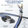 LuxiSync Starlinnk Gen 3 Cable, 150FT/46M Starlinnk V3 Standard Replacement Cable forStarlinnk Rectangular Satellite Starlinnk Cable Extension forStarlinnk Internet Kit Satellite -Waterproof view 3