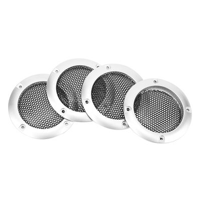 2inch Audio Speaker Mesh Grille Protective Decorative Audio Speaker 4pcs DIY Set Car Speaker Accessories (Silver)