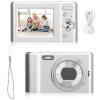 Digital Camera, 48MP 2.7k 8X Zoom HD Auto Focus Vlogging Camera with 2.4 Inch Screen, Portable Travel Compact Point Shoot Camera for Teens Students Boys Girls Seniors Gift view 1