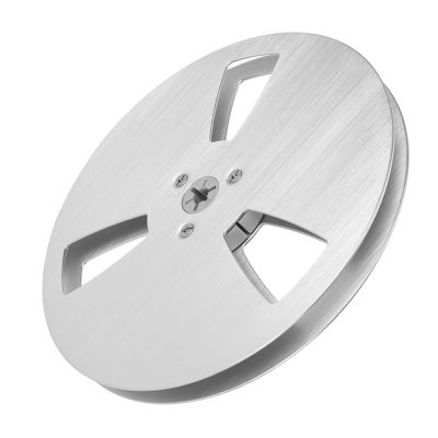 1/4 7 Inch Empty Reel, Takeup Reel Universal 3 Hole for Reel To Reel Tape Player (Silver)
