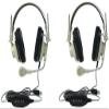 3066-USB CT Pack of 2 Deluxe Over-Ear Stereo Headset, Beige; Gooseneck Microphone; USB Plug; 6-foot Long 2-layered Cut-and-chew-resistant Cord; Adjustable Headband; Noise-reducing Ear-cups view 1