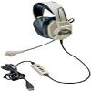 3066-USB CT Pack of 2 Deluxe Over-Ear Stereo Headset, Beige; Gooseneck Microphone; USB Plug; 6-foot Long 2-layered Cut-and-chew-resistant Cord; Adjustable Headband; Noise-reducing Ear-cups view 3