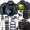 Canon EOS Rebel T7 DSLR Camera with EF-S 18-55MM F/3.5-5.6 is II Lens + 50'' Tripod + Camera Shoulder Bag + Deluxe Accessory Bundle, Black (Renewed) view 1