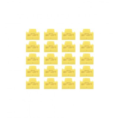 RJ45 Port Locks .Yellow,20pcs