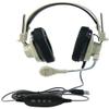 3066-USB CT Deluxe Over-Ear Stereo Headset, Beige; Gooseneck Microphone; USB Plug; 6-Foot Long 2-Layered Cut-and-chew-Resistant Cord; Adjustable Plastic Headband; Noise-reducing Ear-Cups view 1