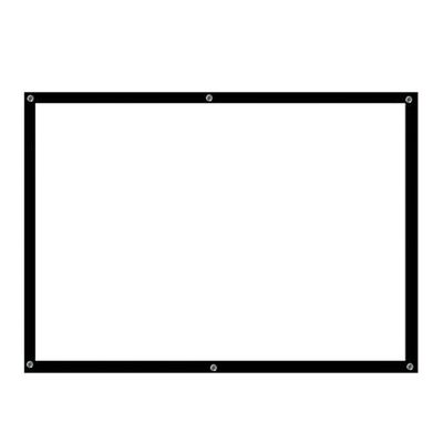 ZUIAI Projector Screen Simple Anti-Light Curtains 16: 9 Portable Home 3D Digital Pojector Curtain Projection Screen(130 inch)