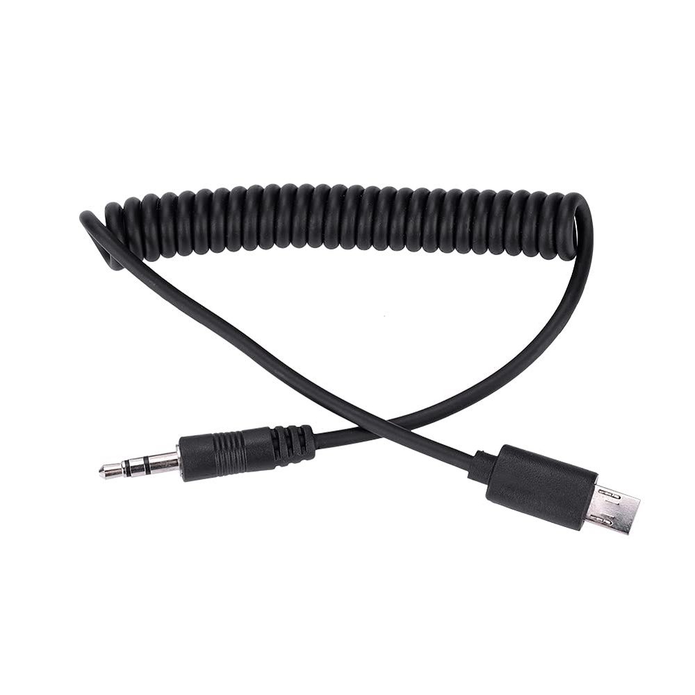 Yunir 3.5mm 2.5mm Shutter Release Cable Cord, Stretchable Spiral Coiled Cord for A7Iii Cameras with RM VPR1 Connection, Compatible for RX1 RX10 RX100 A7S A7R A7 A7II A7III A9 A58