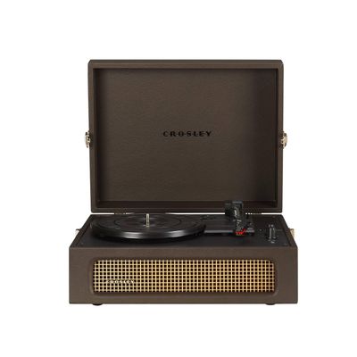 Crosley CR8017B-CO Voyager Vintage Portable Vinyl Record Player Turntable with Bluetooth in/Out and Built-in Speakers, Cocoa