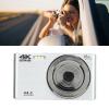 16X Digital Zoom Camera, High Resolution, Built in Fill Light, Easy to Use for Kids Students Seniors, 4K 44MP Compact Portable Camera, (Silver) view 2