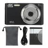 16X Digital Zoom Camera, High Resolution, Built in Fill Light, Easy to Use for Kids Students Seniors, 4K 44MP Compact Portable Camera, (Black) view 1