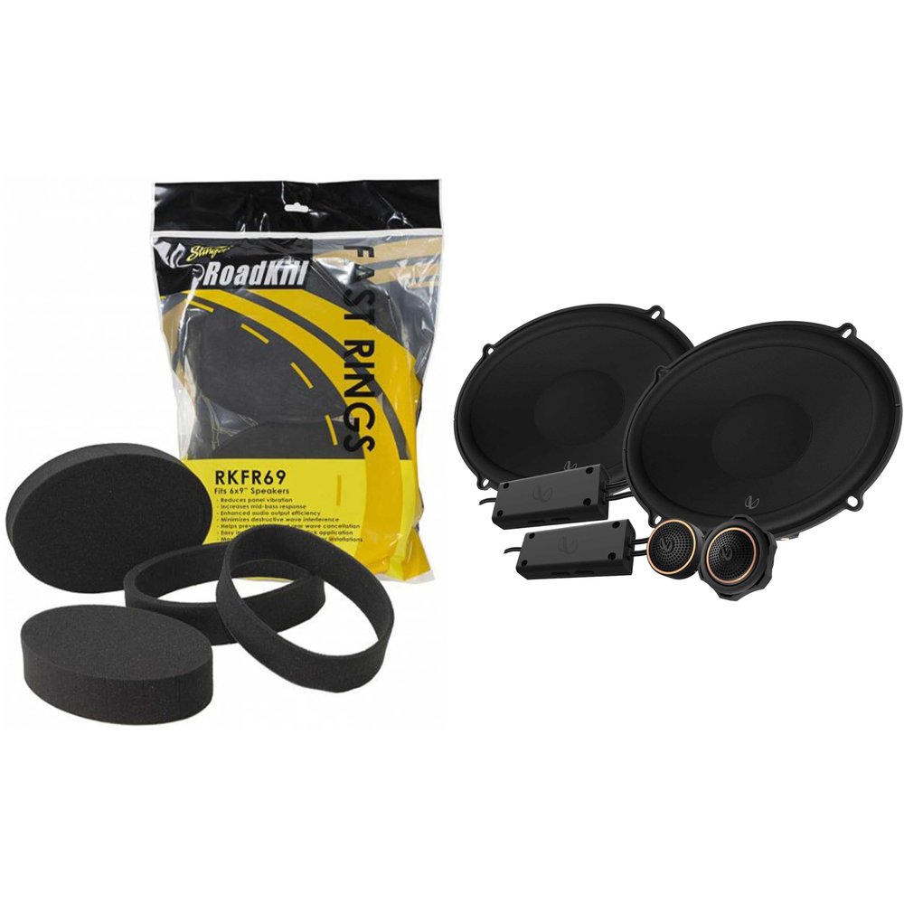Infinity KAPPA693C 6" x 9" (168mm x 240mm) Two-Way Component Speaker System with 1 Pair RKFR69 Roadkill Fast Rings 6x9