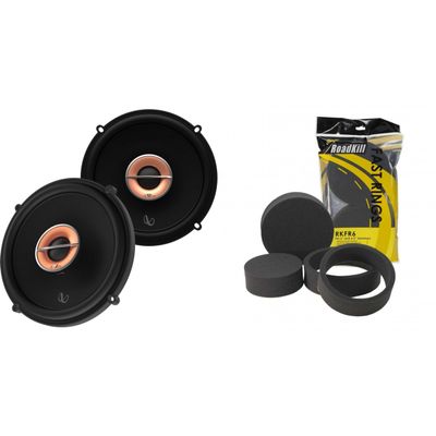 Infinity KAPPA63XF 6-1/2" (165mm) Two-Way Car Speaker - Pair with 1 Pair RKFR6 Roadkill Fast Rings 6" & 6.5"