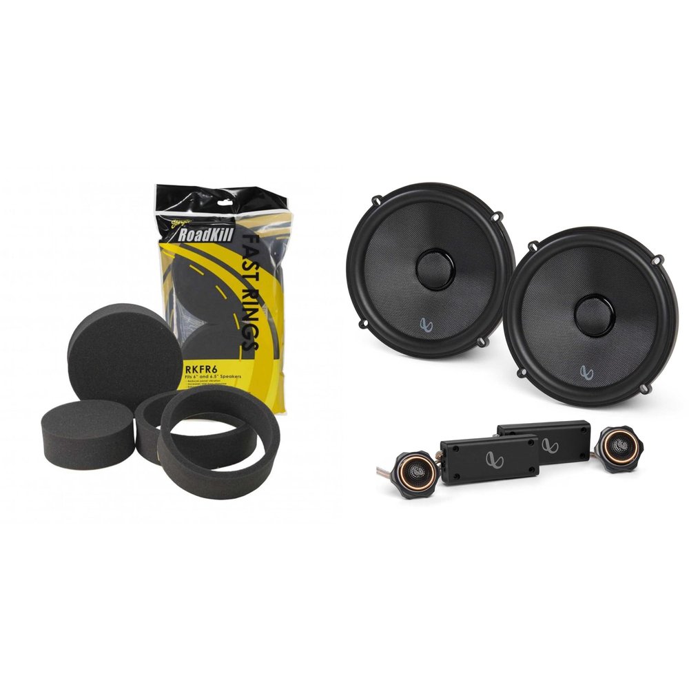 Infinity KAPPA603CF 6-1/2" (165mm) Two-Way Component Speaker System with 1 Pair RKFR6 Roadkill Fast Rings 6" & 6.5"