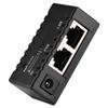 POE Injector Splitter, High Speed RJ45 POE Splitter Up to 10M/100Mbps, Plug & Play, Supporting The Standard POE and LAN Port (Black) view 1