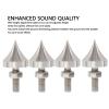 4 Pcs Speaker Spikes, Stainless Steel Speaker Shock Foot Spikes with Adjustable Height, Isolation Foot Spikes for Speaker Frame, Amplifier, CD DVD Player (M8) view 3