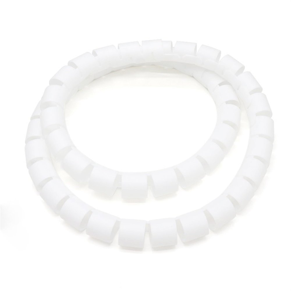 Spiral Protector 1 Meter Cable Wire Spiral Wrap 8mm 10mm 15mm 20mm 25mm Tube Diameter Pipe Protection Cover Tube Line Organizer Winding Wraps Cable(White,25mm Inside Diameter)