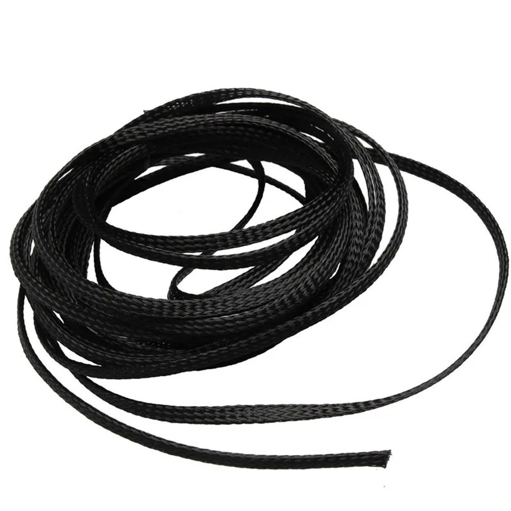 Spiral Protector 1 Meter Wire Sleeving Spirals Wrapping 1mm to 50mm Black Nylon Mesh Tube Expandable Insulated Braid 5 Meter Cable Tight Sleeve Wraps Cable(2mm 5 Meter)