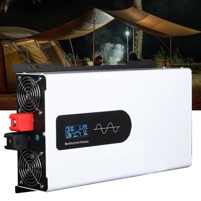 Power Inverter DC 12V 24V 48V to 110V 220V AC Car Inverter with Dual AC Outlets and LCD Display, Car Converter for Vehicles Home Car RV Truck Boat,6000W-48Vto220V