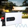 Power Inverter DC 12V 24V 48V to 110V 220V AC Car Inverter with Dual AC Outlets and LCD Display, Car Converter for Vehicles Home Car RV Truck Boat,6000W-48Vto220V view 2