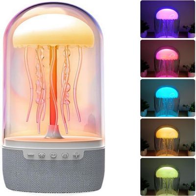 FOTN Jellyfish Bluetooth Speaker,Portable Bluetooth Speaker with 7 Colors of Atmosphere Lights, Surround Pairing,The Tentacles of The Jellyfish Will Sway with The Music, Gold