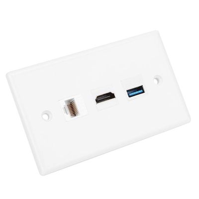 CAT6 USB3.0 Interface Wall Plate Panel Clip On High Home Theater HD Hotels Home Office