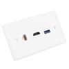 CAT6 USB3.0 Interface Wall Plate Panel Clip On High Home Theater HD Hotels Home Office view 1