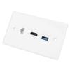 CAT6 USB3.0 Interface Wall Plate Panel Clip On High Home Theater HD Hotels Home Office view 2