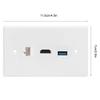CAT6 USB3.0 Interface Wall Plate Panel Clip On High Home Theater HD Hotels Home Office view 3