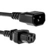 CablesAndKits - AC Power Cord Extension 10ft (3m) - C14 to C15-15A/250V, 14 AWG Power Cord - Heavy-Duty Power Cable for PDU, UPS, Electronics, Network and Data Center Needs - (Black) view 1