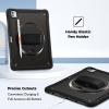 ProCase Rugged Case for iPad Pro 13 Inch 2025 (M5) / 2024 (M4) with Pencil Hold, Heavy Duty Shockproof Rugged Cover with Hand Strap 360 Degree Rotatable Kickstand Protective for iPad Pro 13" -Black view 3