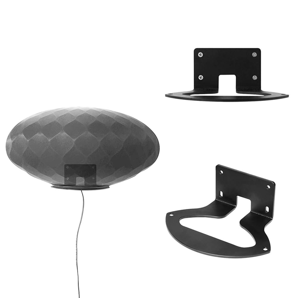 Wall Mount Bracket Compatible with Bowers & Wilkins Formation Wedge Bluetooth Speaker, One-piece Mold, Sturdy Thick Metal Stand, Black