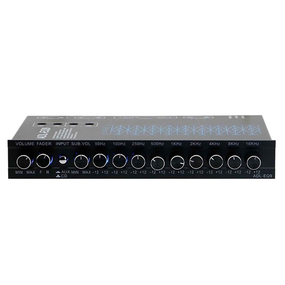iDili ADL-EQ9 9 Band Graphic Equalizer Digital Car Audio Full Range Car Amplifier Equalizer with Adjustable Filter