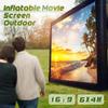 ZUIAI Infltable Curtain Screen 200 Inch Projector Home Outdoor Office Portable 3D Projection Screen view 2