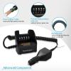5-Pack KVC-21 KSC-32 Vehicle Travel Car Charger for Kenwood NX200 NX300 NX210 NX410 NX411 NX-5200 NX-5400 TK-2180 TK-3180 TK-5210 TK-5310 TK-5220 TK-5320 TK-5410 walkie Talkie Charger KNB-47L KNB-48L view 4