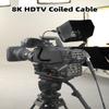 GELRHONR Coiled Micro HDTV to HDTV Cable 8k, Short Micro Cable Male to Male Spring Flexible Slim Cord 48Gbps High Speed Support 3D 8K@60Hz, for Camera Video Capture Card,TV (Straight) view 4