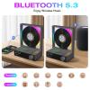 HOTT Portable CD Player,Retro Bluetooth 5.3 CD Players for Home,Music Player with HiFi Speaker,4000mAh Recheageable/Remote Contro/RGB Night Light/Sleep Timer/U Disk/Micro SD/AUX Desktop CD Players view 3