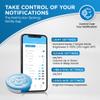 megacom DuoMon 3 Unique Auto-Reconnection Hourly, Dual Accounts Pocket Auto Catcher(Redball), IPX7 Waterproof, APP Adj. Lights,Vibration,Sound- Bluetooth 65ft Link, Type-C & Wireless Charging(Blue) view 3