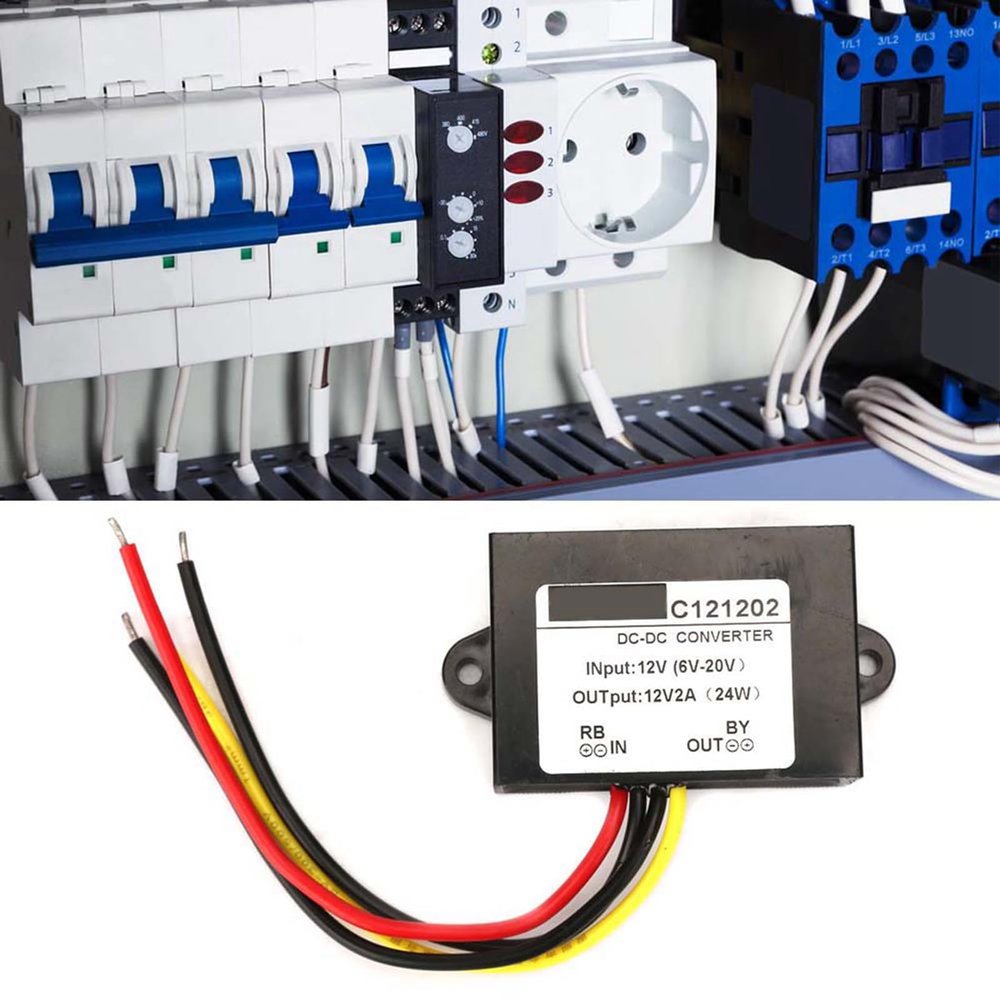 12V Step Up Down Converter Module IP68 Rated for Car Monitor Camera Fan Integrated SMD Components (2A)