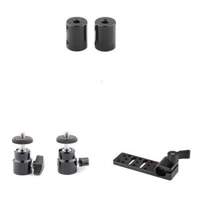 CAMVATE 15mm Micro Rod + 15mm Rod Clamp + 1/4"-20 Mini Ball Head