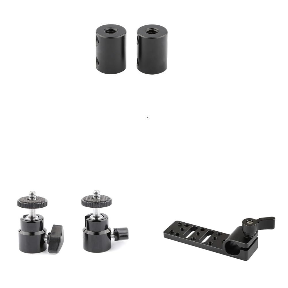 CAMVATE 15mm Micro Rod + 15mm Rod Clamp + 1/4"-20 Mini Ball Head
