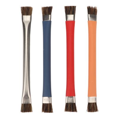 Anti Static Brush Set, Stainless Steel Double Head 4Pcs Keyboard Brushes Wide Application for Camera