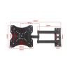WPTGODGB 35kg Adjustable TV Wall Mount Bracket Flat Screen Frame 15 Degree Tilt with Level for 14-42 Inch LCD LED Monitor Flat Panel view 2