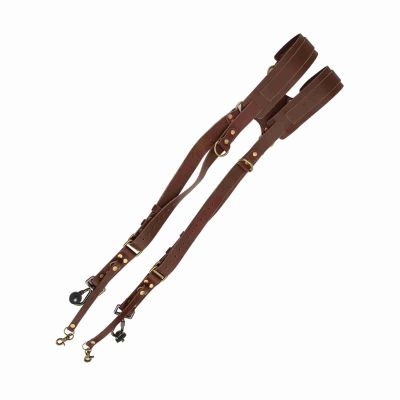 Akozon Premium Quality Adjustable Dual Leather Rivet Double Shoulder Digital Camera Harness Strap Accessory - for Professional Photographers and Outdoor Enthusiasts
